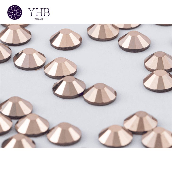 Rose Gold Nails with Gems